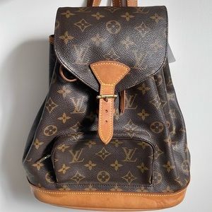Louis Vuitton LV BackPack Bag Montsouris MM Browns Monogram